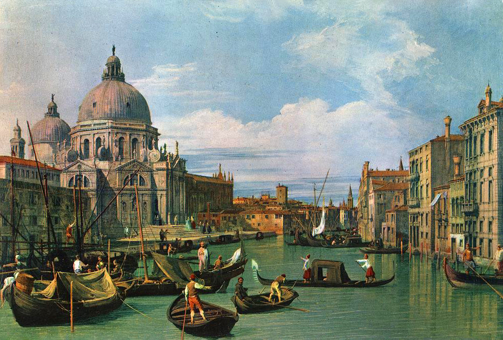 The Grand Canal and the Church of the Salute Canaletto Venice Oil Paintings